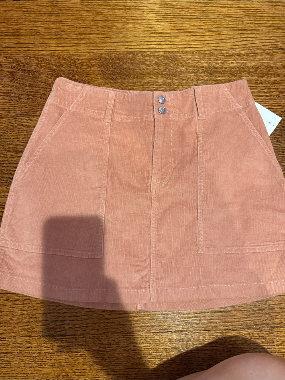Corduroy mini skirt